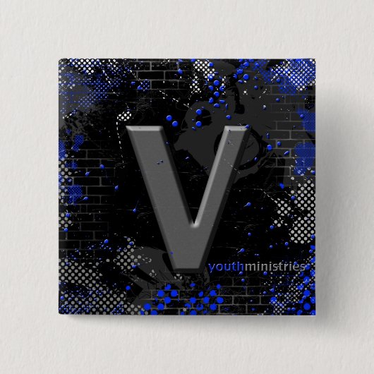 V JeugdButton Vierkante Button 5,1 Cm (Voorkant)