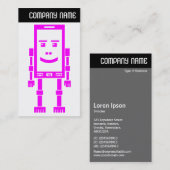 V Kopbal - Robo-Telefoon - Magenta Visitekaartje (Voorkant / Achterkant)