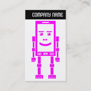 V Kopbal - Robo-Telefoon - Magenta Visitekaartje