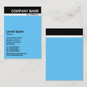 V-kopbalband - zwart met blauw 66CCFF Visitekaartje (Voorkant / Achterkant)