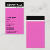 V-kopbalband - zwart met roze FF66CC Visitekaartje (Voorkant / Achterkant)