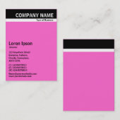 V-kopbalband - zwart met roze FF66CC Visitekaartje (Voorkant / Achterkant)