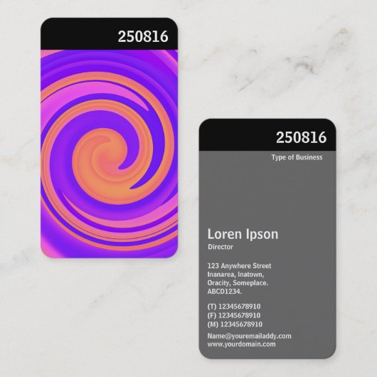V-koptekst - Abstracte wervelkolom 250816 - 01c Visitekaartje (Voorkant / Achterkant)