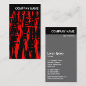 V-koptekst - Afbeelding - Abstract in rood en zwar Visitekaartje (Voorkant / Achterkant)