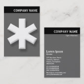 V-koptekst - Afbeelding - Big Asterisk - Grijs Visitekaartje (Voorkant / Achterkant)