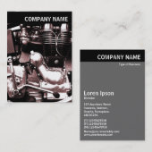 V-koptekst - Afbeelding - Klassieke motormotor Visitekaartje (Voorkant / Achterkant)