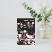 V-koptekst - Afbeelding - Klassieke motormotor Visitekaartje (Staand voorkant)