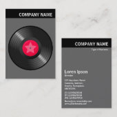 V-koptekst - Afbeelding - LP-record - grijs Visitekaartje (Voorkant / Achterkant)