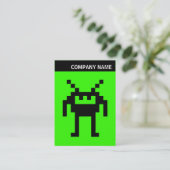 V-koptekst - Afbeelding - Nanobot op groene 33FF00 Visitekaartje (Staand voorkant)