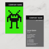 V-koptekst - Afbeelding - Nanobot op groene 33FF00 Visitekaartje (Voorkant / Achterkant)