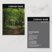 V-koptekst - Afbeelding - pad in de Bossen Visitekaartje (Voorkant / Achterkant)