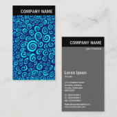 V-koptekst - Afbeelding - Spirals - Donkerblauw op Visitekaartje (Voorkant / Achterkant)