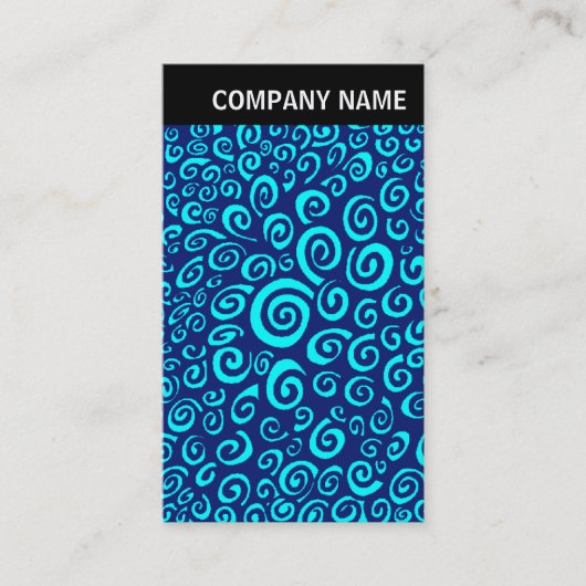 V-koptekst - Afbeelding - Spirals - Donkerblauw op Visitekaartje (Voorkant)