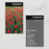 V-koptekst - Bed of Red Tulips 01 Visitekaartje (Voorkant / Achterkant)