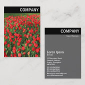 V-koptekst - Bed of Red Tulips 02 Visitekaartje (Voorkant / Achterkant)