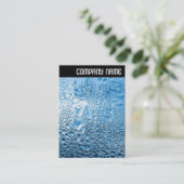 V-koptekst - Blauw water Visitekaartje (Staand voorkant)