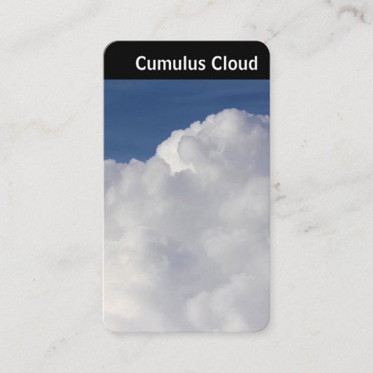 V-koptekst - Cumulus Cloud Visitekaartje (Voorkant)