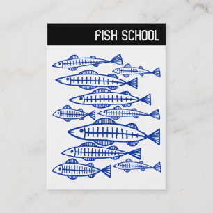 V Koptekst - FISH SCHOOL - marine Visitekaartje