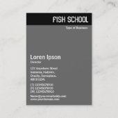 V-koptekst - FISH SCHOOL Visitekaartje (Achterkant)