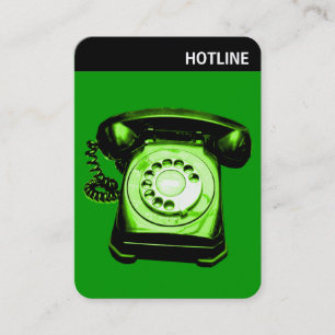 V-koptekst - Foto - Hot line - groen Visitekaartje