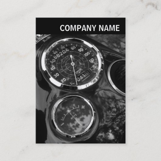 V-koptekst - Foto - Klassieke motorfietsen Visitekaartje (Voorkant)