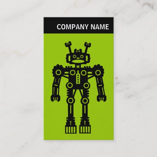 V-koptekst - Foto - Robot - Groen Visitekaartje (Voorkant)