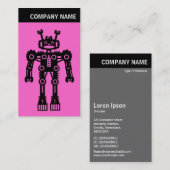 V-koptekst - Foto - Robot - Roze Visitekaartje (Voorkant / Achterkant)