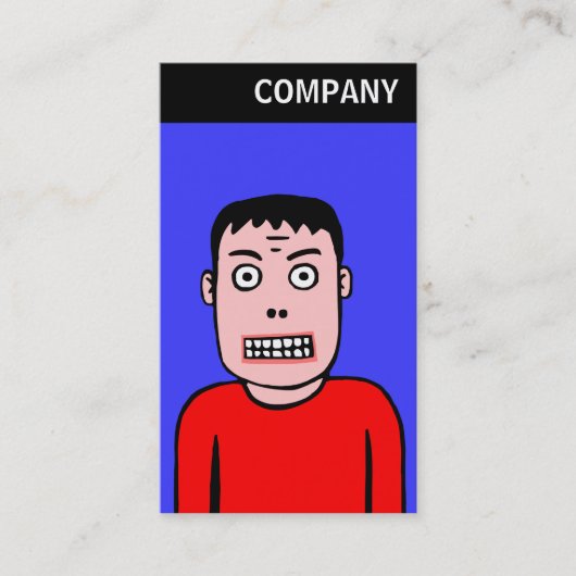 V-koptekst - Funny Character 01 Visitekaartje (Voorkant)