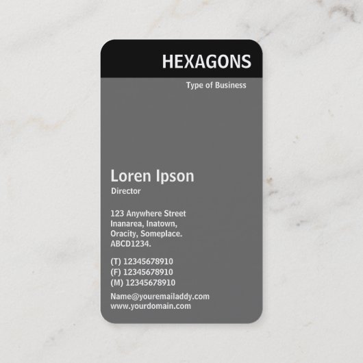 V-koptekst - Honeycomb Warm Visitekaartje (Achterkant)