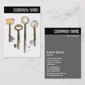 V-koptekst - Keys II - Wit Visitekaartje (Voorkant / Achterkant)