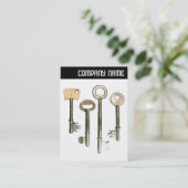 V-koptekst - Keys II - Wit Visitekaartje (Staand voorkant)