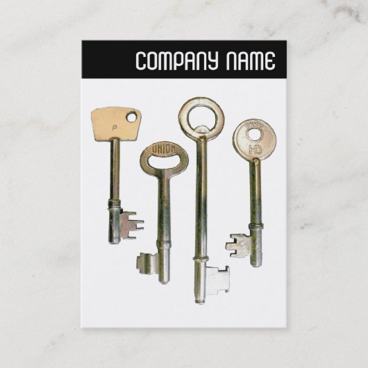 V-koptekst - Keys II - Wit Visitekaartje (Voorkant)