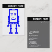 V-koptekst - Robo-telefoon - blauw Visitekaartje (Voorkant / Achterkant)