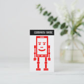 V-koptekst - RoboPhone - Rood Visitekaartje (Staand voorkant)