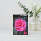 V-koptekst - roze camellia visitekaartje (Staand voorkant)