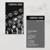 V-koptekst -  schrijfmachine visitekaartje (Voorkant / Achterkant)