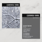 V-koptekst - Snowy Branches Visitekaartje (Voorkant / Achterkant)