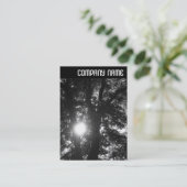 V-koptekst - Sun Through Trees B&W Visitekaartje (Staand voorkant)