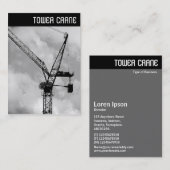 V-koptekst - TOWER CRANE Visitekaartje (Voorkant / Achterkant)