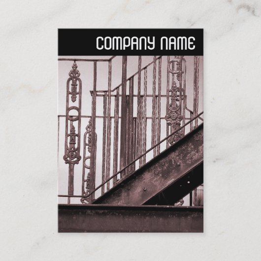 V-koptekst - Victoriaans brandweerrand Visitekaartje (Voorkant)