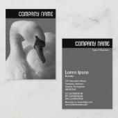 V-koptekst - Zwan B&W Visitekaartje (Voorkant / Achterkant)