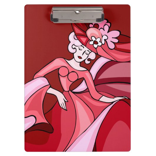V Lady in Red Cliboard Klembord (Voorkant)