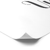 V Letter Monogram Groene Nursery Naam Muurprint Poster (Hoek)