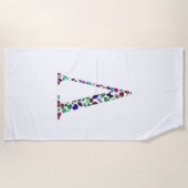 V Letter-Monogram Strandlaken (Voorkant)