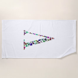 V Letter-Monogram Strandlaken