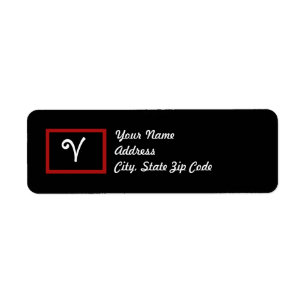 V: Letter V Blackboard-Adresetiketten Etiket