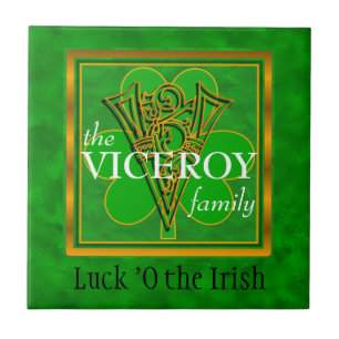 V "Luck of the Irish" Family Custom Monogram Tile Tegeltje