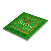 V "Luck of the Irish" Family Custom Monogram Tile Tegeltje (Zijkant)