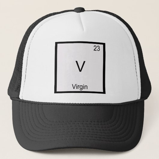 V - Maagdelijke Grappige Chemie Elementsymbool T-S Trucker Pet (Voorkant)