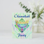 V. Menorah Chanukah partijuitnodigingen Kaart (Staand voorkant)